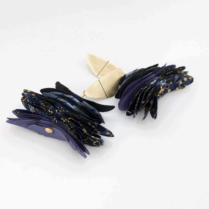 AROS PLUMA GUACAMAYO AZUL